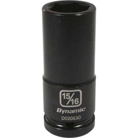 DYNAMIC Tools 3/4" Drive 6 Point SAE, 15/16" Deep Length, Impact Socket D020530